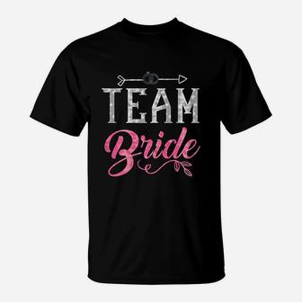 Team Bride Bridal Party Bride Squad Wedding Party T-Shirt - Seseable