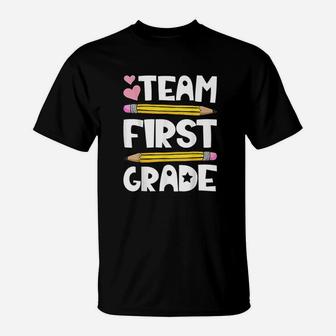 Team First Grade Funny 1st Back To School Teacher Student T-Shirt - Seseable