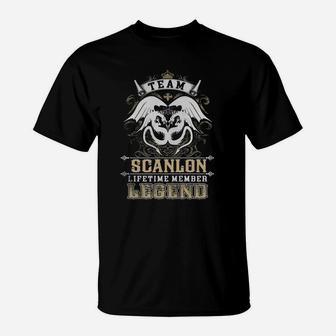 Team Scanlon Lifetime Member Legend -scanlon T Shirt Scanlon Hoodie Scanlon Family Scanlon Tee Scanlon Name Scanlon Lifestyle Scanlon Shirt Scanlon Names T-Shirt - Seseable