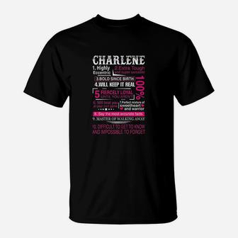 Ten Facts About Women Name Is Charlene Gift T-Shirt - Seseable