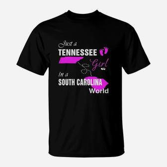 Tennessee Girl In South Carolina Shirts Tennessee Girl Tshirt,south Carolina Girl T-shirt,south Carolina Girl Tshirt,tennessee Girl In South Carolina Shirts T-Shirt - Seseable
