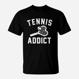 Tennis Ball Racket Ace Sports Team Player Mom Dad Tenis T Shirt T-Shirt - Seseable