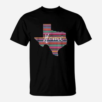 Texas Home Rustic Serape Print State Pride T-Shirt - Seseable