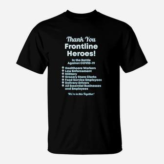 Thank You Essential Workers Frontline Heroes T-Shirt - Seseable