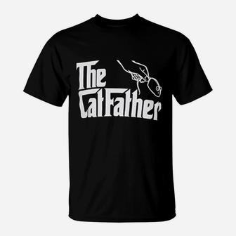 The Catfather Funny Cute Cat Father Dad Owner T-Shirt - Seseable