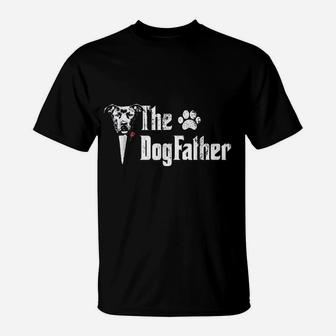 The Dogfather Pitbull Dog Dad, best christmas gifts for dad T-Shirt - Seseable