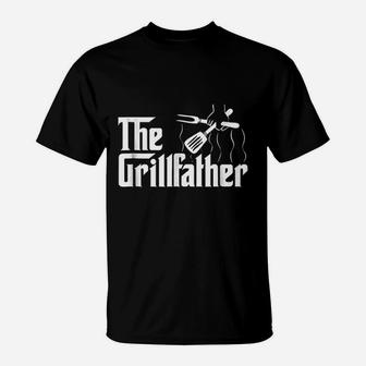 The Grillfather Bbq Grill And Smoker Barbecue Chef T-Shirt - Seseable