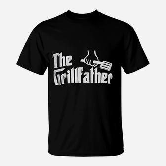 The Grillfather Funny Dad Grandpa Grilling Bbq Meat Humor T-Shirt - Seseable