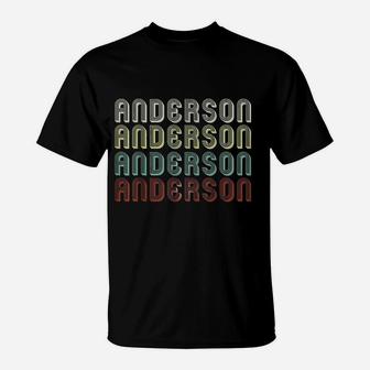 The Name Is Anderson In Funny Retro Vintage Disco T-Shirt - Seseable