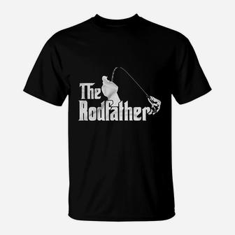 The Rodfather Godfather Parody Funny Retirement Fishing Humor Funny Fisherman T-Shirt - Seseable