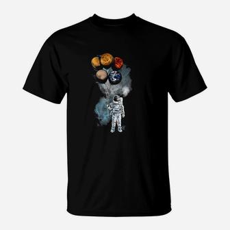 The Spacemans Trip Astronaut Space Planets T-Shirt - Seseable