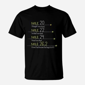 The Thoughts Of Marathoner Runner Gift Funny Marathon T-Shirt - Seseable