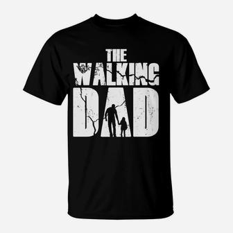 The Walking Dad T-Shirt für Herren, Schwarz mit Silhouette Design - Seseable