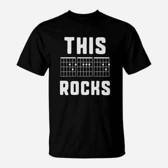 This Dad Rocks Guitar Chords Gift For Dad T-Shirt - Seseable
