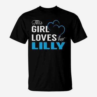 This Girl Loves Her Lilly Name Shirts T-Shirt - Seseable