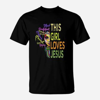 This Girl Loves Jesus African Christian Women Faith T-Shirt - Seseable