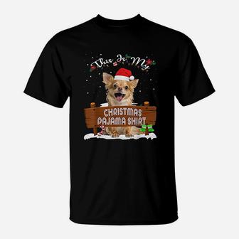 This Is My Christmas Pajama Chihuahua Dog Mom Dad T-Shirt - Seseable