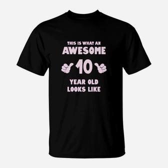This Is What An Awesome 10 Year Old Looks Like Youth Kids T-Shirt - Seseable