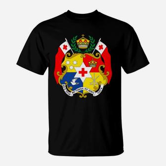 Tonga Coat Of Arms T Shirt National Tongan Emblem Tee T-Shirt - Seseable