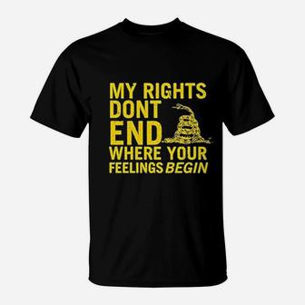 Trenz Company Rights Dont End Where Feelings Begin 2nd Amendment T-Shirt - Seseable