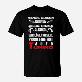 Tuning-Fan T-Shirt: Problemlösung durch Auto-Tuning, Statement Tee - Seseable