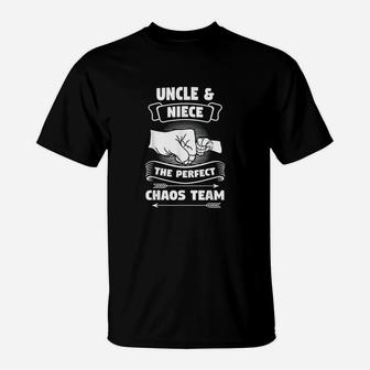 Uncle Niece A Perfect Chaos Team Godfather Gift T-Shirt - Seseable