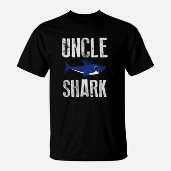 Uncle Shark Future Nephew Niece Funny Family Mens Gift T-Shirt - Seseable
