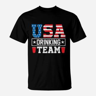 Usa Drinking Team Funny Drinking Beer Lover Gift T-Shirt - Seseable