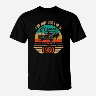Vintage 1950 Classic Car Apparel For Legends Born In 1950 T-Shirt - Seseable