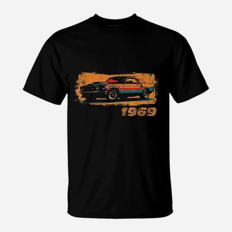 Vintage 1969 Birthday Classic Muscle Car Retro T-Shirt - Seseable