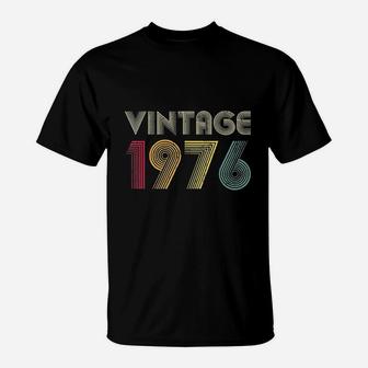Vintage 1976 45th Birthday Retro Men Women 45 Years Old T-Shirt - Seseable