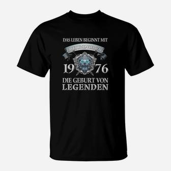 Vintage 1976 Geburtstags-T-Shirt: Die Geburt von Legenden, Retro Design - Seseable