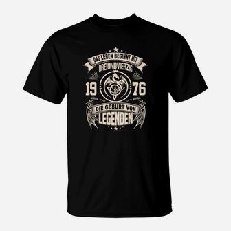 Vintage 1976 Legenden Geburtstag T-Shirt, Retro Look - Seseable