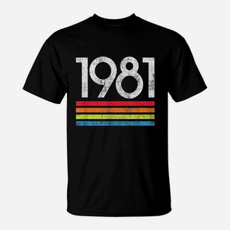 Vintage 1981 Birthday Colorful T-Shirt | Seseable UK