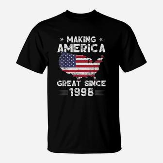 Vintage 21st Birthday Gift Making America Great Since 1998 T-Shirt - Seseable