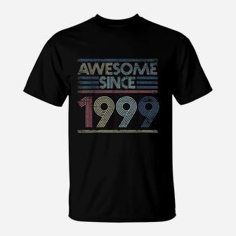 Vintage 22nd Birthday Gifts Awesome Since 1999 T-Shirt - Seseable