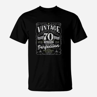 Vintage 71st Birthday For Him 1951 Aged To Perfection T-Shirt - Seseable