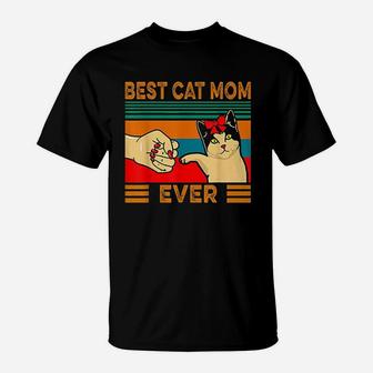 Vintage Best Cat Mom Ever Best Gifts For Mom T-Shirt - Seseable