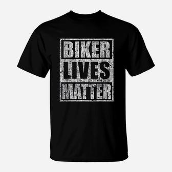 Vintage Biker Lives Matter Motorcycle Biker Rider T-Shirt - Seseable