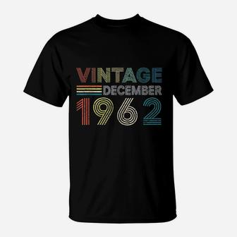 Vintage Born In December 1962 Man Myth Legend T-Shirt - Seseable
