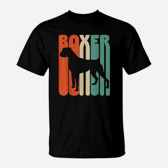 Vintage Boxer Gift For Dog Lover Funny Dog Owner Retro Boxer T-Shirt - Seseable