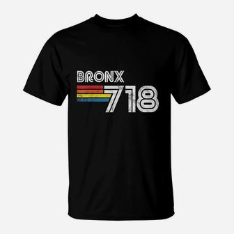 Vintage Bronx Proud 718 New York City State Gift T-Shirt - Seseable