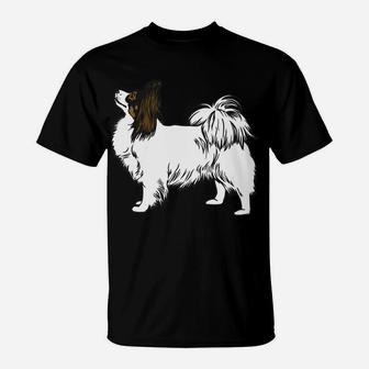 Vintage Graphic Papillon Dog Art T-Shirt - Seseable