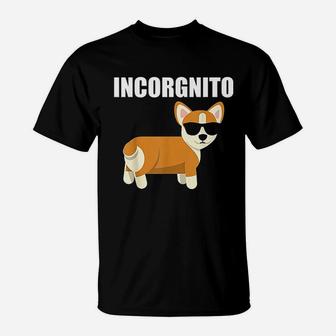 Vintage Incorgnito Funny Corgi Lover Gift T-Shirt - Seseable