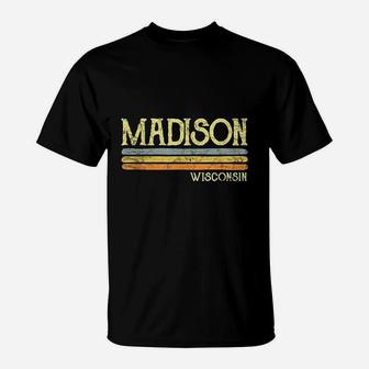 Vintage Madison Wisconsin Wi Love Gift Souvenir T-Shirt - Seseable