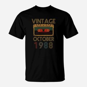 Vintage October 1988 T-Shirt - Seseable