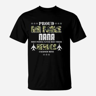 Vintage Proud Air Force Nana Veteran T-Shirt - Seseable