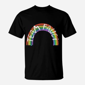 Vintage Rainbow Dr Fauci I Love Fauci Team Fauci T-Shirt - Seseable