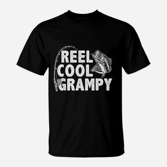 Vintage Reel Cool Grampy Loves Fishing Gift Fathers Day T-Shirt - Seseable
