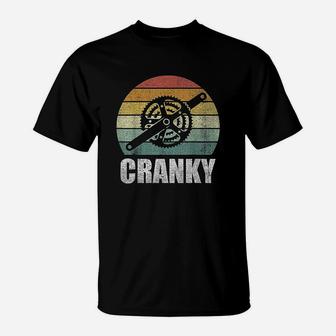 Vintage Retro Bicycle Cranky Gifts For Cycling Lovers Cranky T-Shirt - Seseable